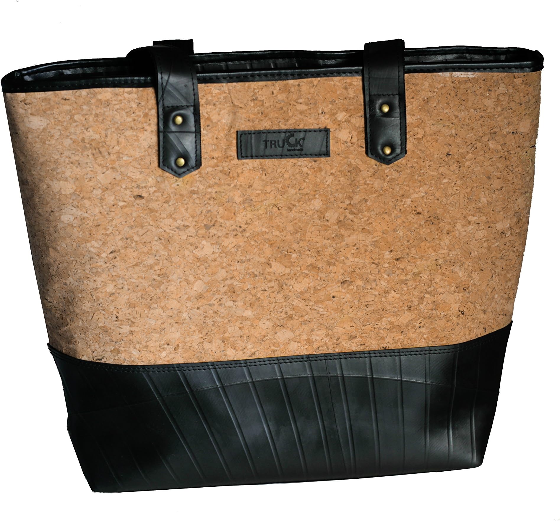 Trucks Eco-Rubber Tote Handbag with Cork Accents
