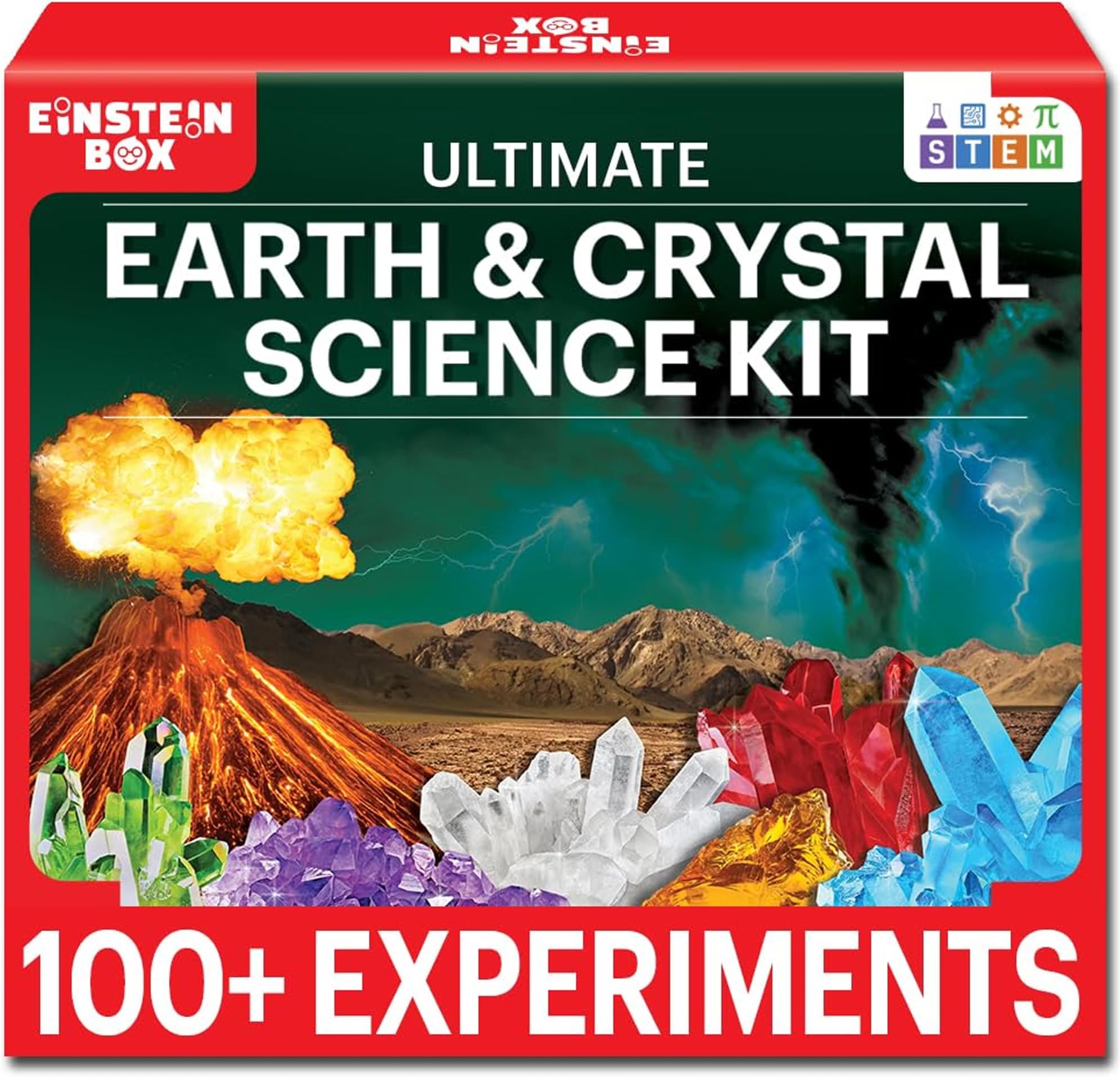 Einstein BoxUltimate Earth & Crystal Science Kit | Kids Science Experiment Kit for Ages 8-14 | STEM Projects | STEM Toys | Learning & Education Toys for Boys & Girls | Gift Ideas