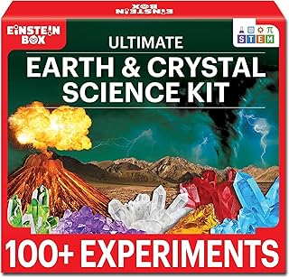 Einstein Box Ultimate Earth & Crystal Science Kit | Kids Science Experiment Kit for Ages 8-14 | STEM Projects | STEM Toys | Learning & Education Toys for Boys & Girls | Gift Ideas