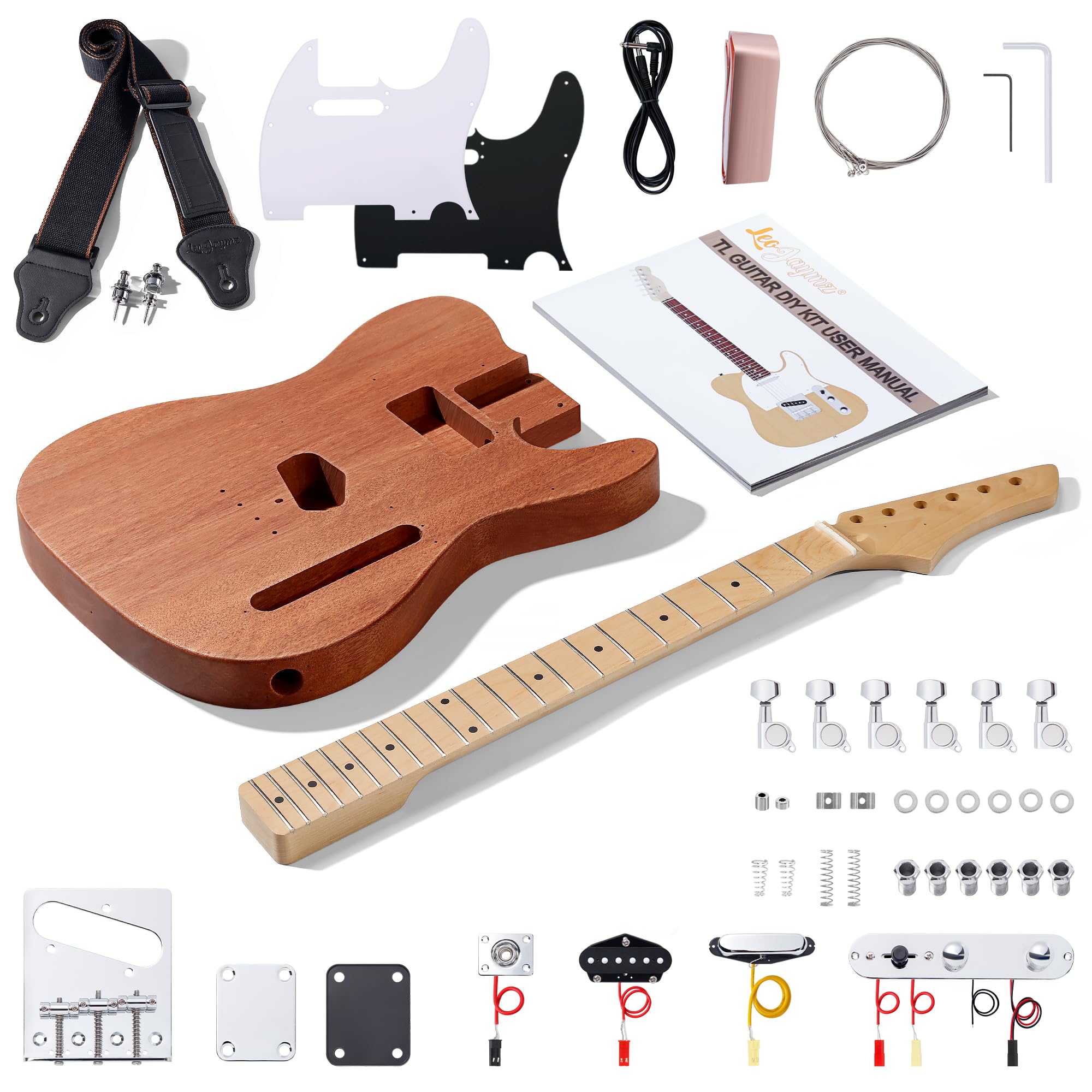 Amazon.com: Leo Jaymz DIY TL Style Electric Guitar Kits with