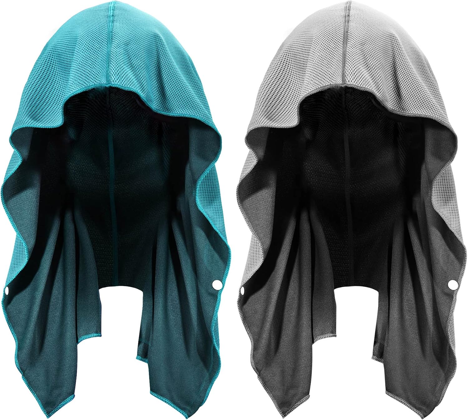 Sukeen Cooling Hoodie Towel, 2 Pack Cooling Towels for Neck and Face