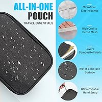 Vista 4 de Travel Cable Organizer Bag, Electronics Organizer Tech Pouch with Double Layers for Cords, Chargers, Phone, Earphones, USBs, SD Cards - Travel