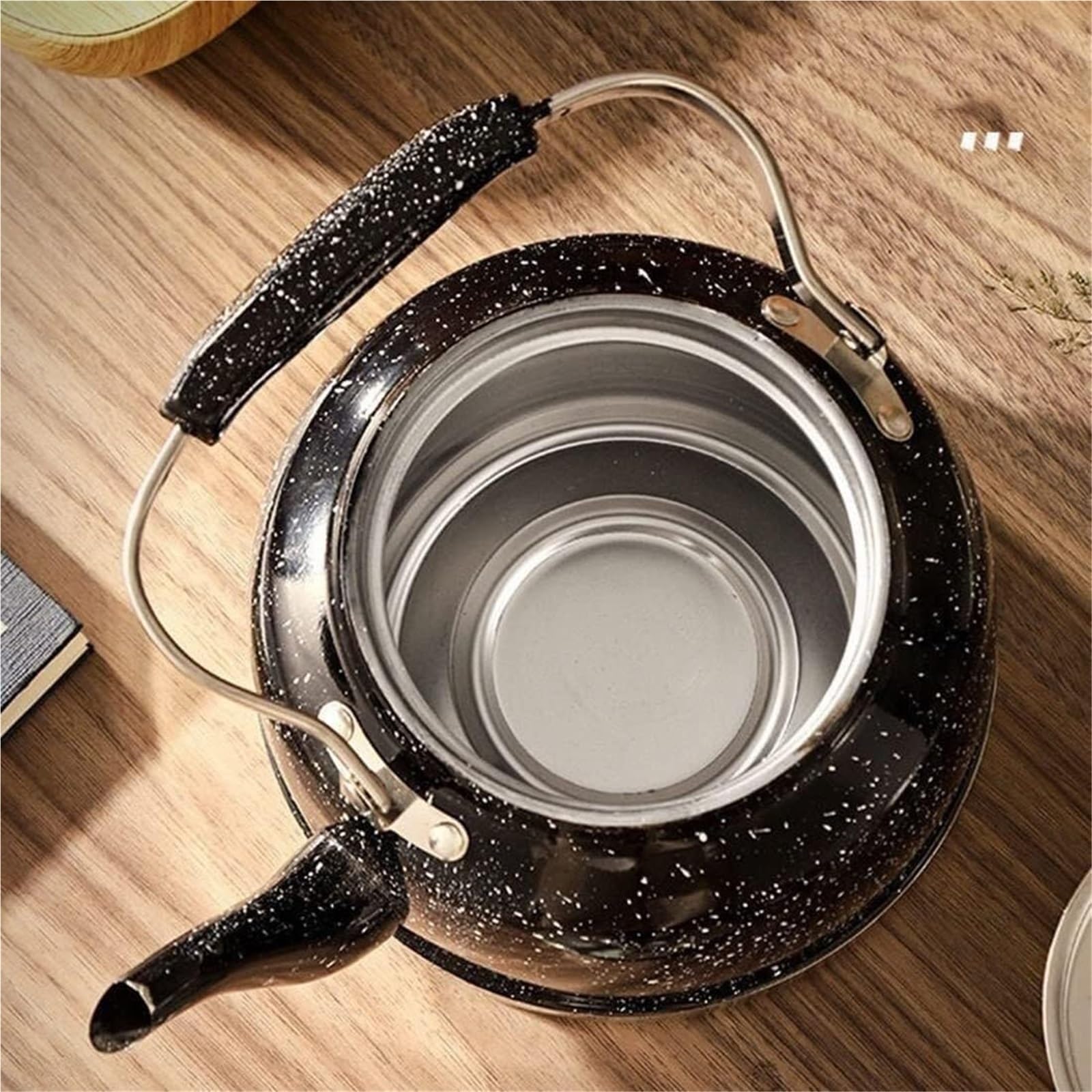 Hervidor de agua de acero inoxidable apto para uso alimentario, hervidor de gas para cocina, tetera con silbato, apto para todas las fuentes de calor(1.5L)