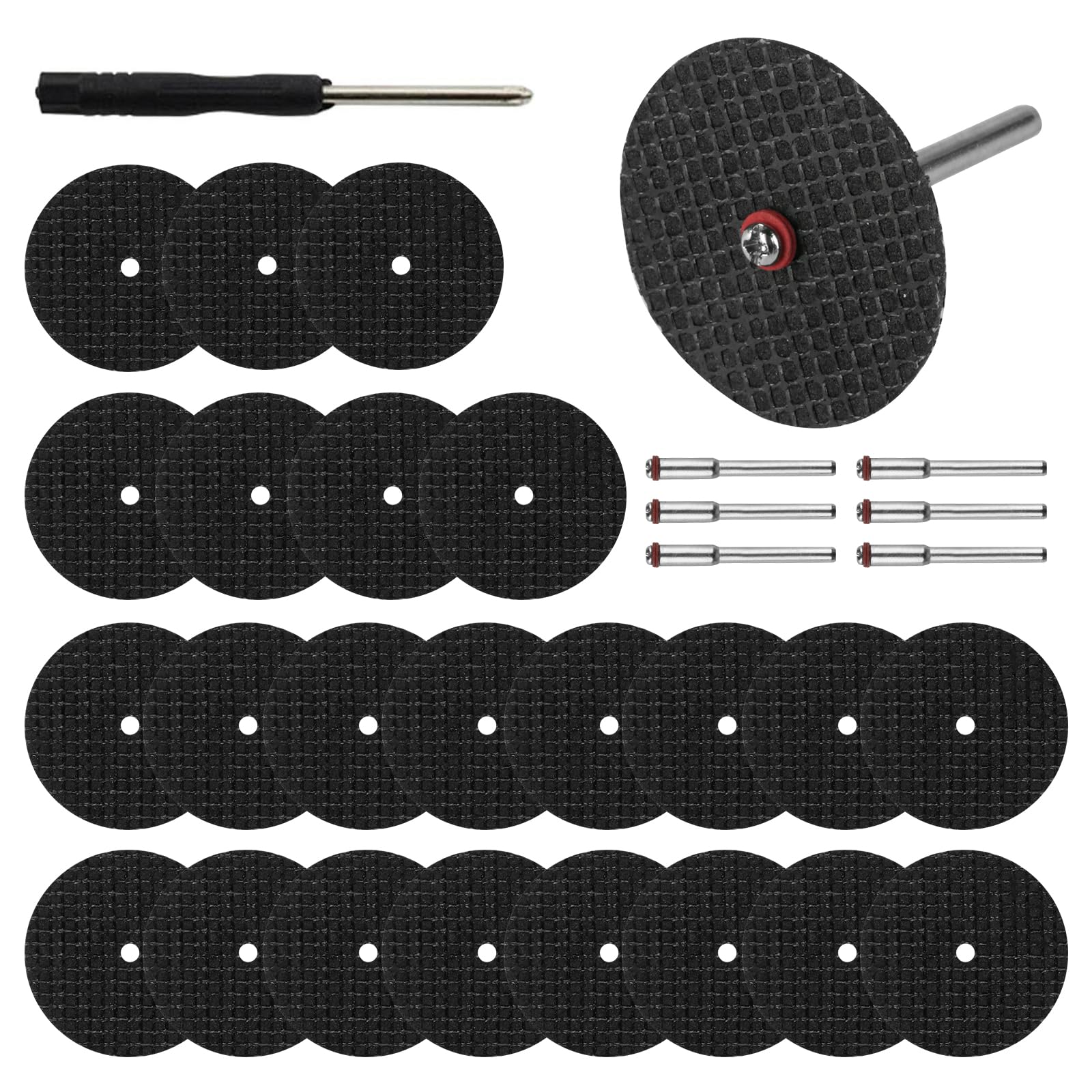 60 dischi da taglio compatibili con Dremel, 32 mm per accessori rotanti, set di dischi da taglio per metallo acciaio
