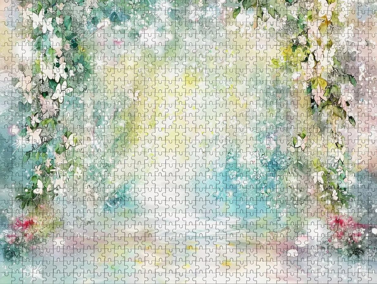 Kolorowe puzzle dla dorosłych, 5000 elementów, "zrób to sam", 156 x 105 cm, drewniane puzzle dla całej rodziny, duże dekoracyjne puzzle i prezenty, sprytne puzzle, prezent dla dziewczynki (motyl) 1
