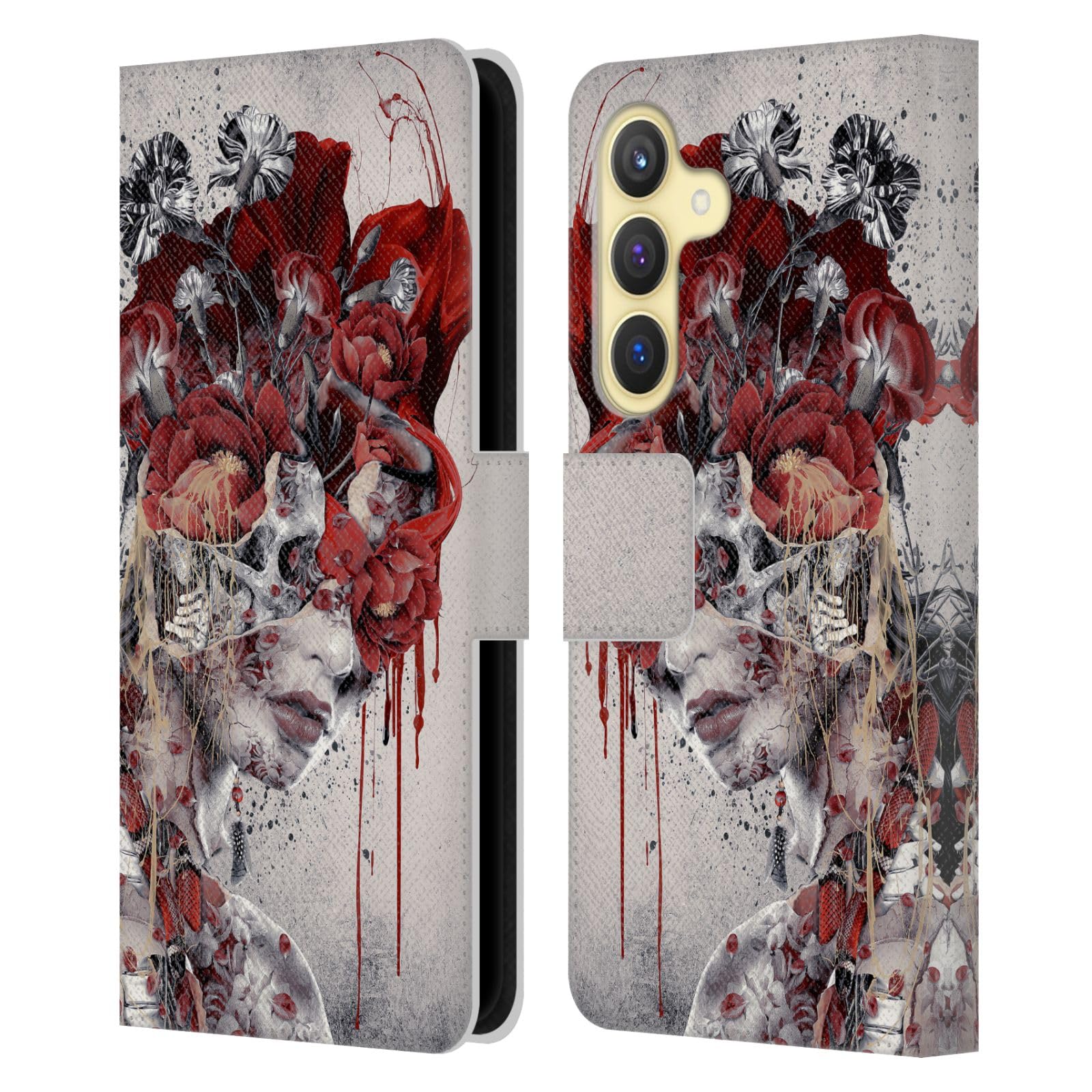 Funda tipo libro para Samsung Galaxy S24 5G con cierre magnético y soporte 7