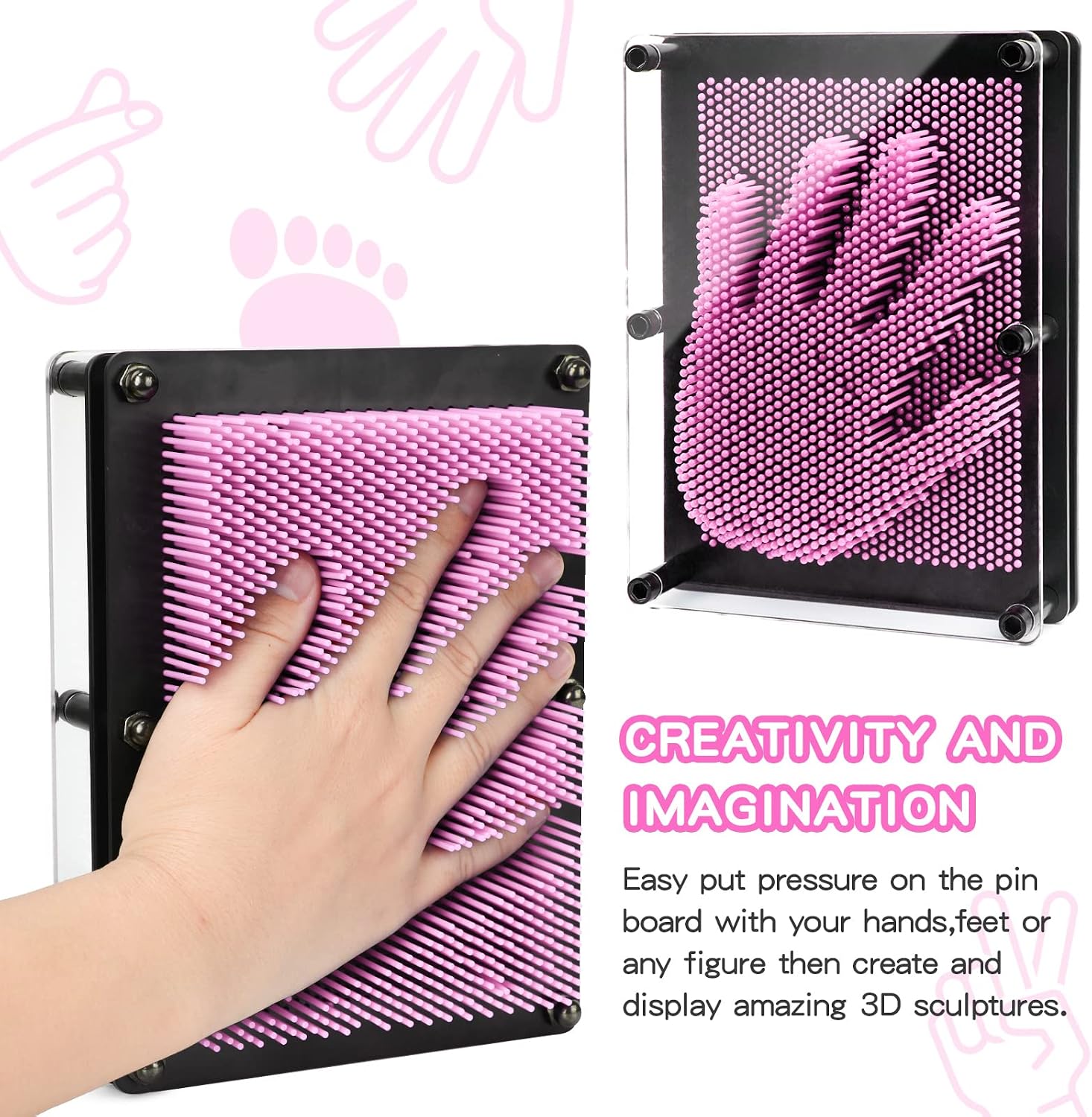 3D Pin Art Sensory Toys for Kids 5-7, Pin Art Board Impression Sensory Toys for Kids with Autism, Autism Gifts for Autistic Children Age 3, 4, 5, 6, 7, 8, 9, 10+ Years Old Boys Girls image 5
