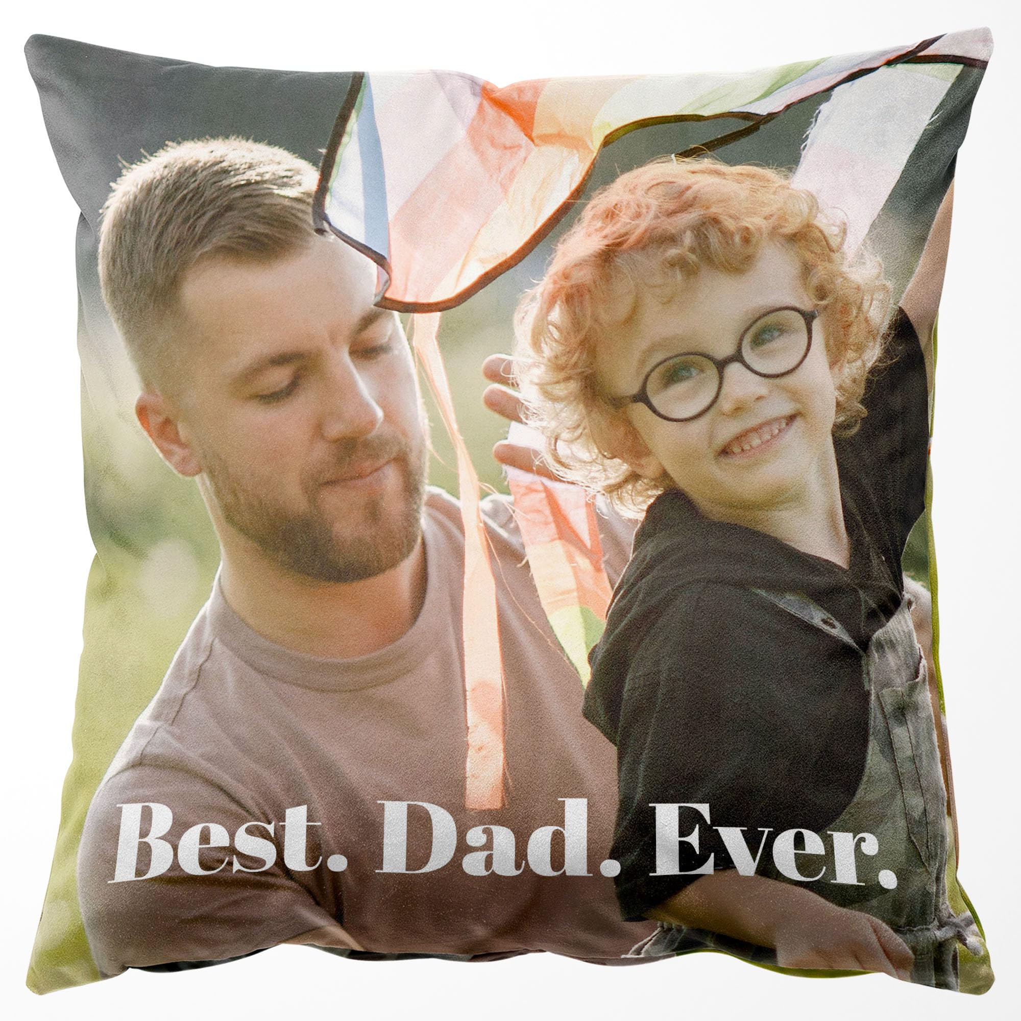 Easycosy Custom Pillow with Picture & Text, Two-Sides Velvet Customized Photo Pillowcase, 12"x12" Personalized Pillowcover with Photo, Custom Decor