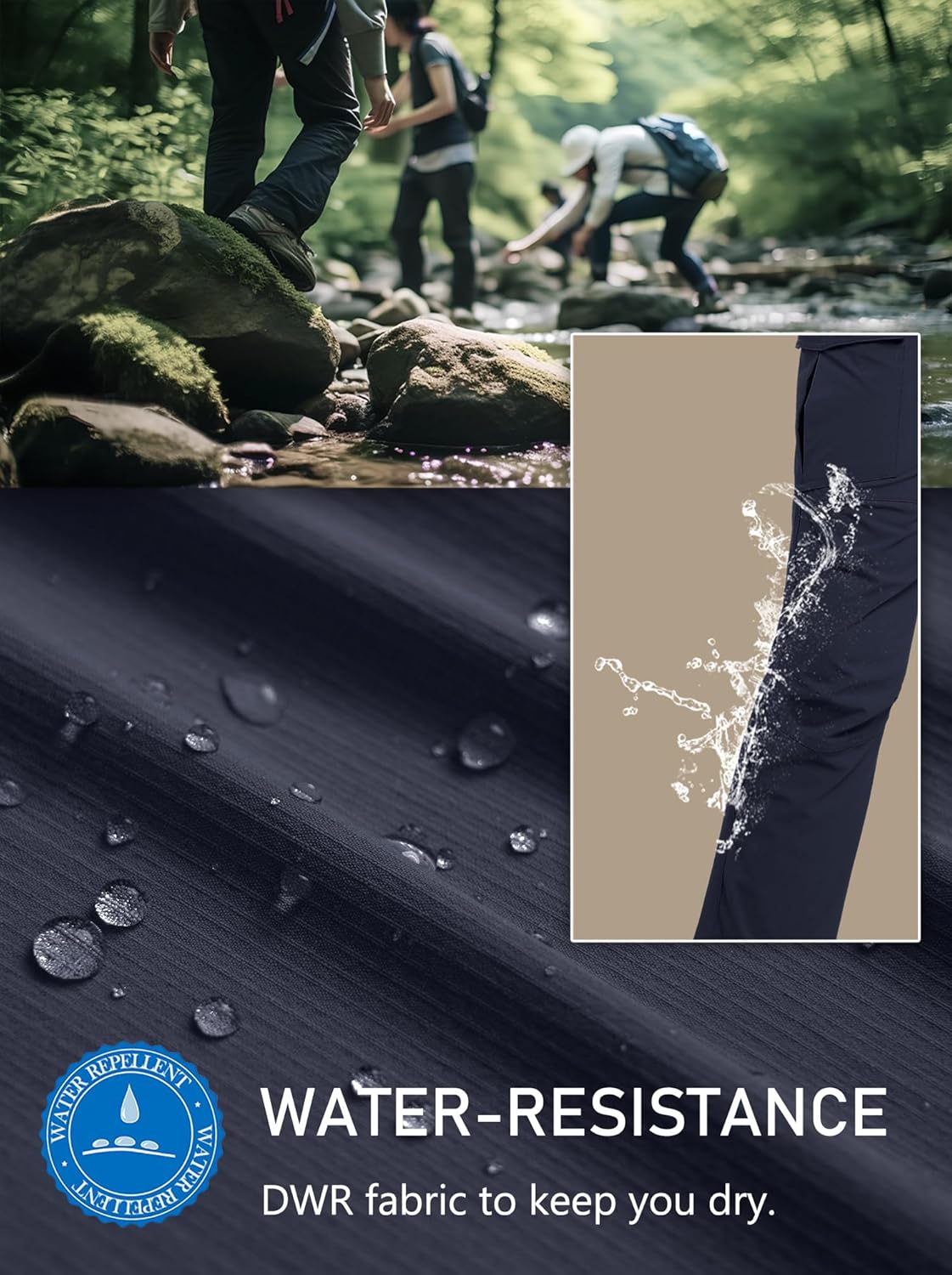 Women's Cargo Lightweight Hiking Pants Casual High Waisted Athletic Outdoor Travel Trousers with Pockets - Image 5