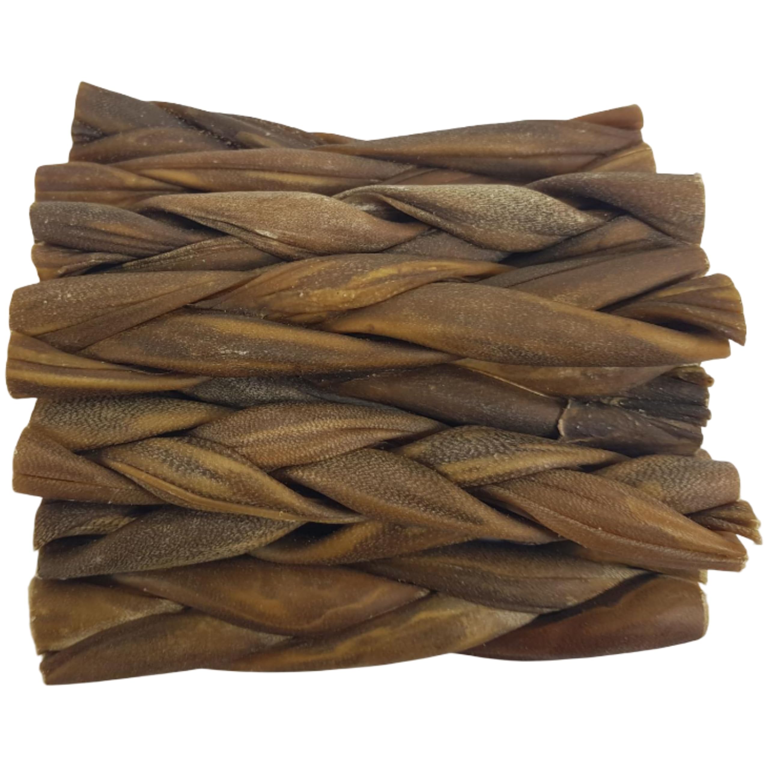 10 Thick Braided Goat Skin Sticks for Dogs by Britten and James. 100% Natural, Grain Free and Long Lasting Chews (Stick Length 6")