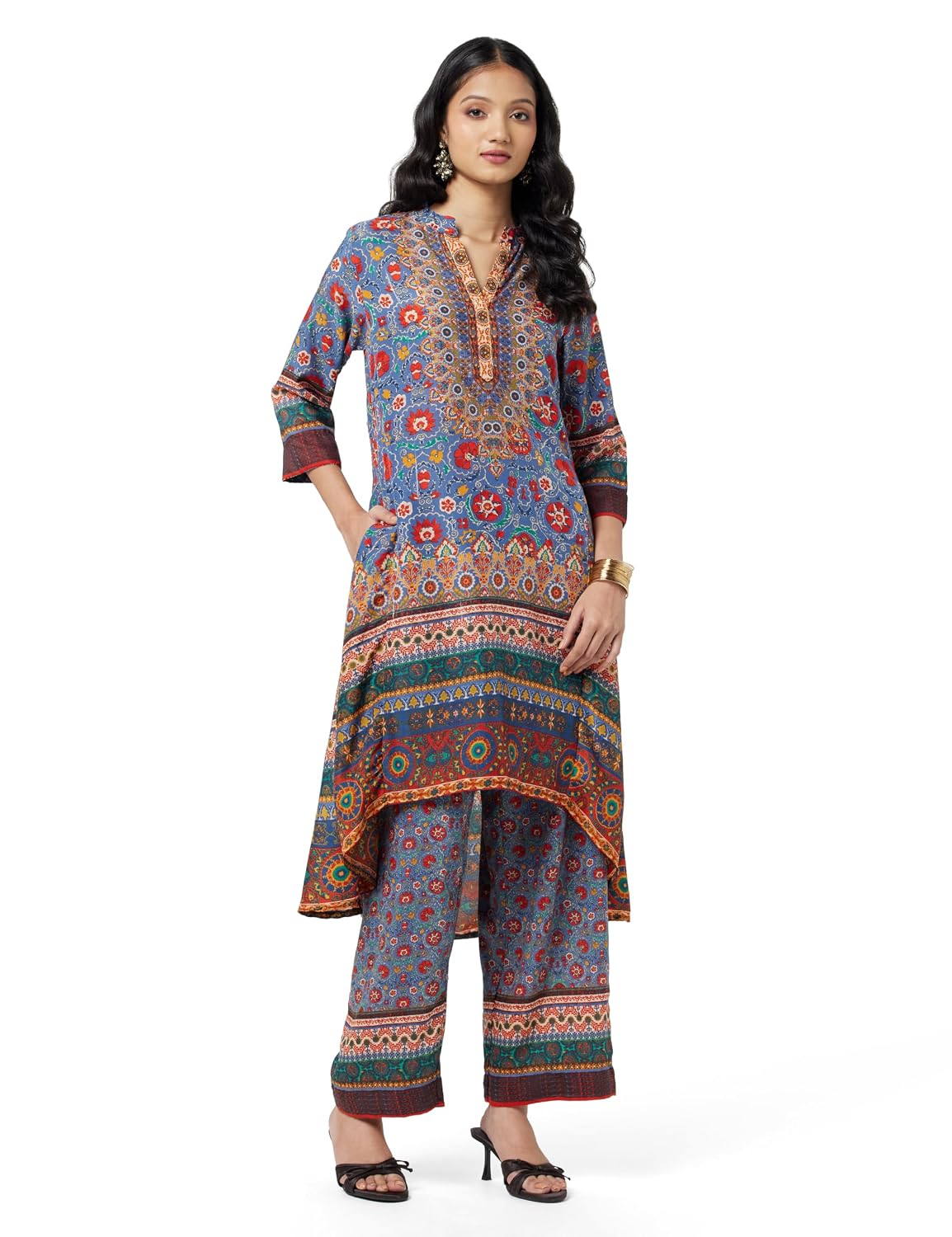 BIBA Women Polyester Asymmetric Kurta Palazzo Suit Set - Review, Price and Buying Guide