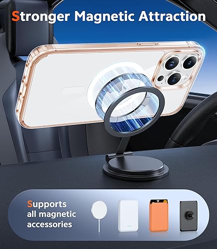 Miniatura 130 de Fntcase Funda para iPhone 15 Plus y 14 Plus de 6.7 pulgadas, magnética, a prueba de golpes de grado militar, antiamarilleo, delgada, protectora