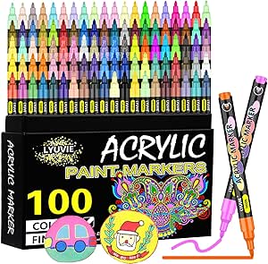 GuangNA Acrylic Brush Markers - 168 kleuren, niet giftig, sterke dekking