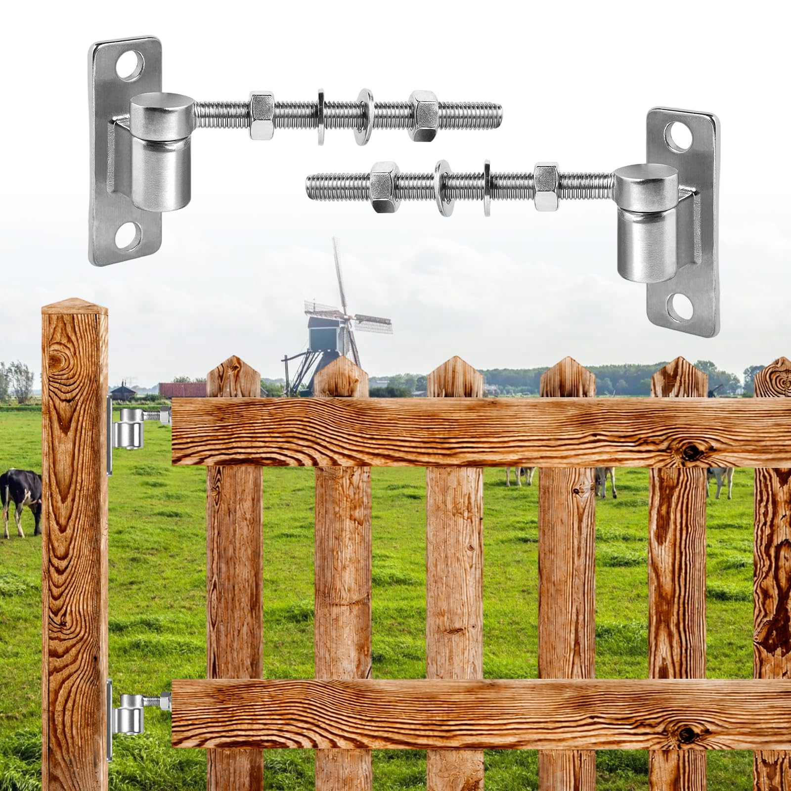 Charnières de portail réglables pour porte de jardin et clôture de propriété