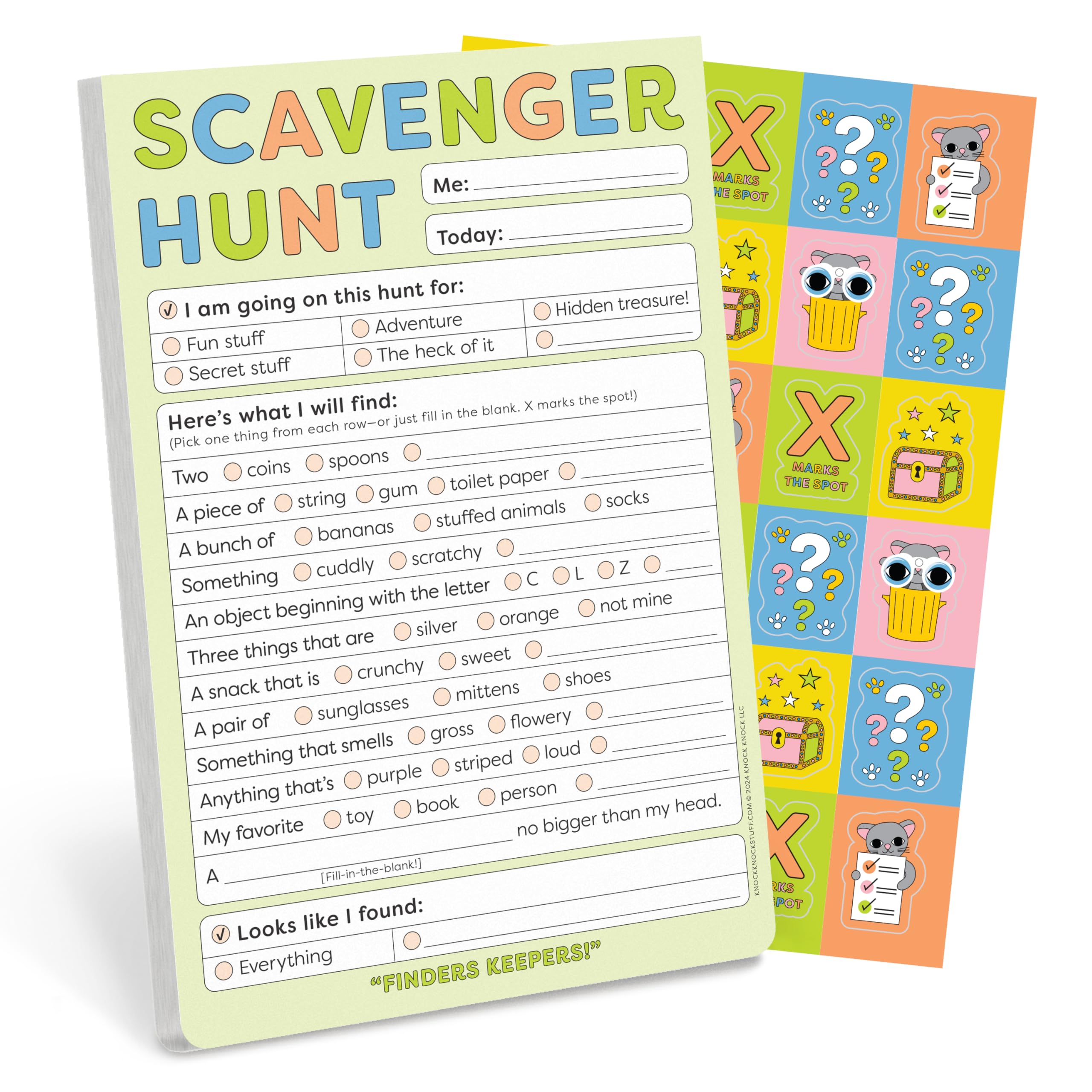 Knock Knock Kids Scavenger Hunt Playtime Pad with Sticker Sheet (Knock Knock Kids Playtime Pads)