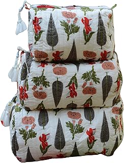 INDACORIFY Juego de 3 piezas de bolsa de maqu...