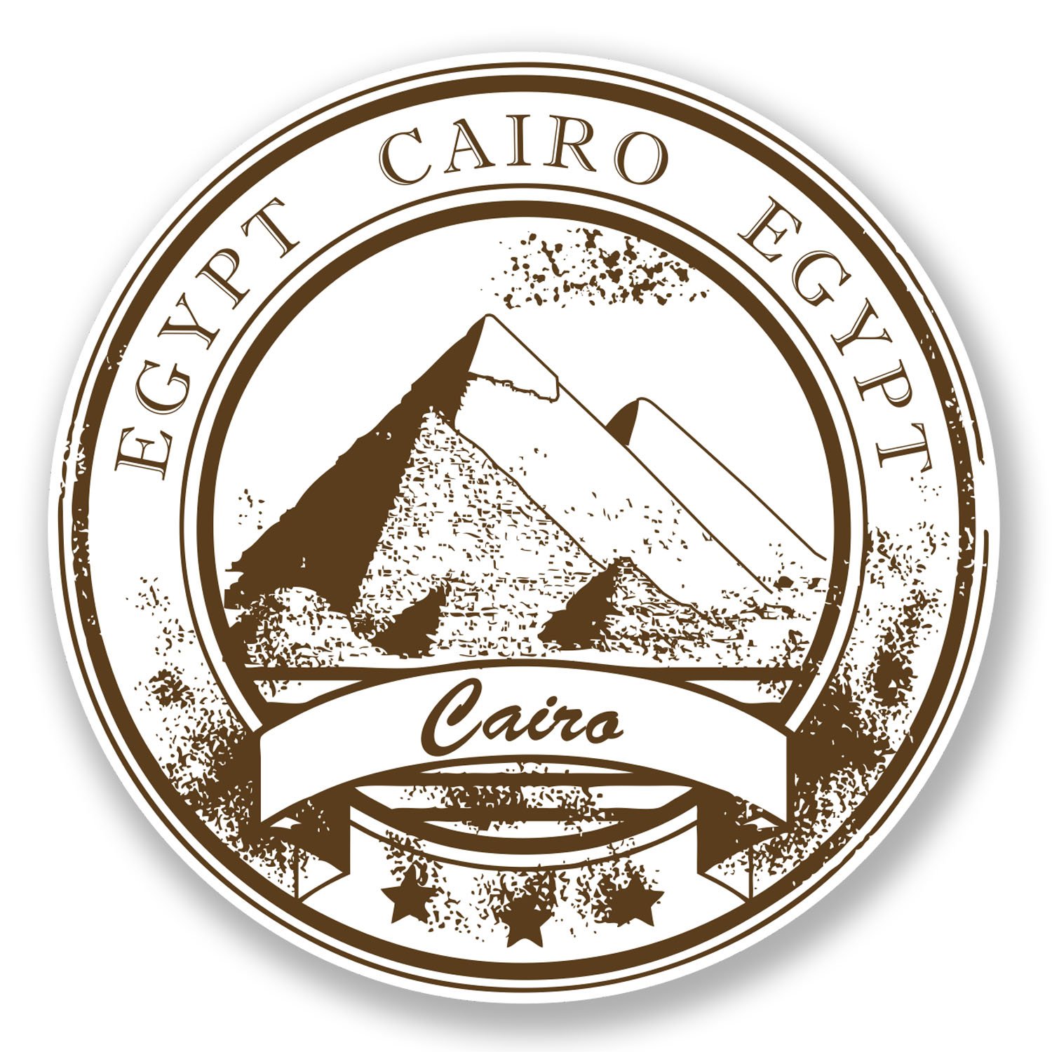 2 x Egypt Vinyl Sticker Laptop Car Travel Luggage Decal Pyramids Cairo #6775 (10cm x 10cm)