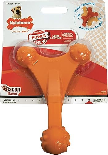 Miniatura 1 de Nylabone Power Chew DuraChew Axis Bone Dog Chew Juguete para masticar tocino XLSouper 1 unidad