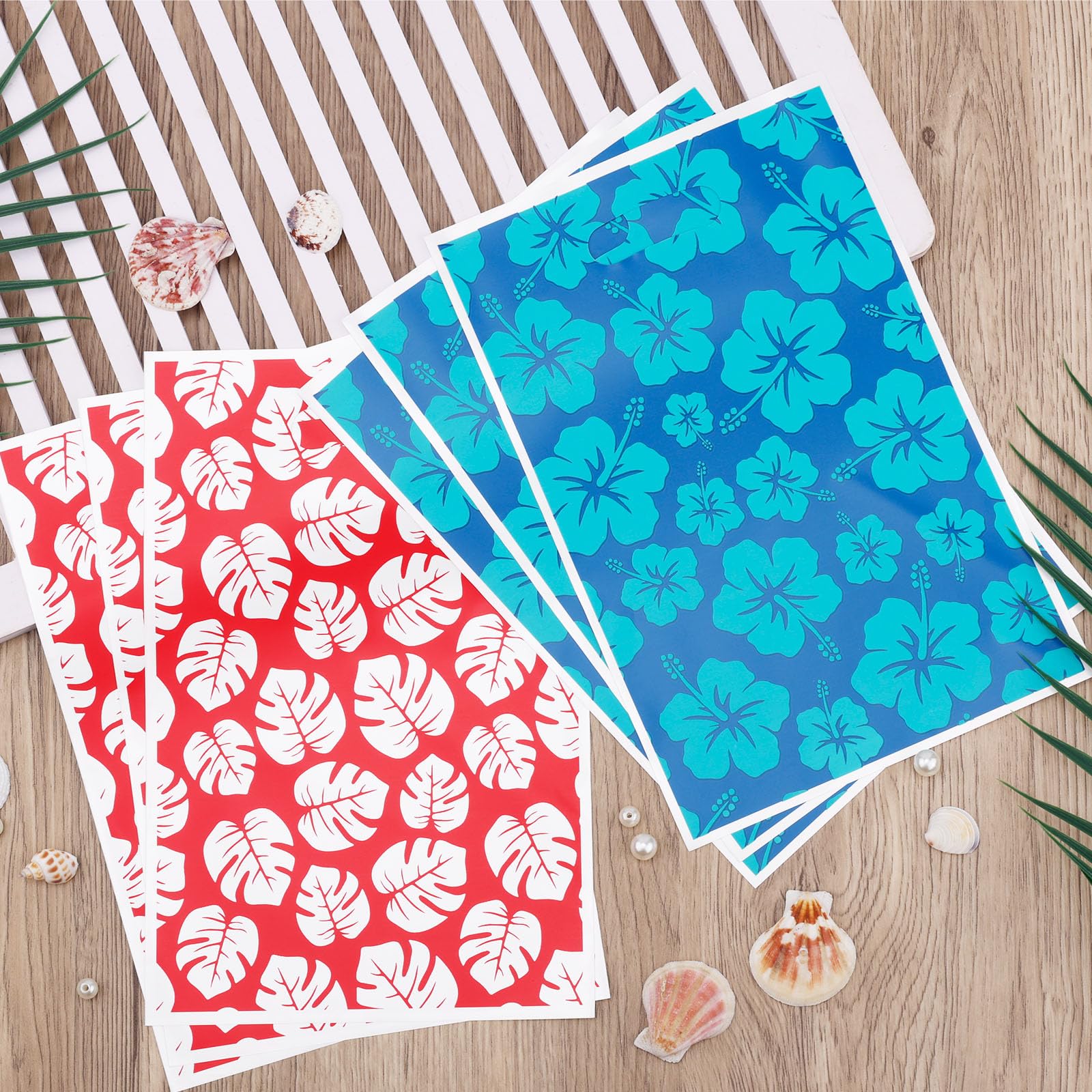 30-Pack Hawaii Party Gift Bags - Tropical Themed Goodie Bags With Handles