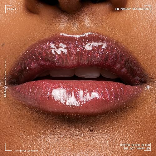 Miniatura 130 de NYX PROFESSIONAL MAKEUP Butter Gloss - Brillo de labios no pegajoso, tono marrón achocolatado (Ginger Snap)