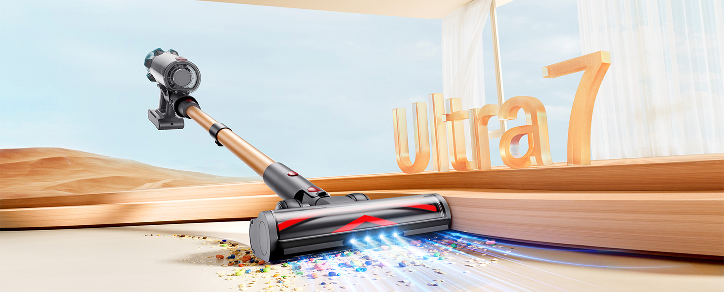 Amazon | コードレス掃除機 550W 45kpa強力吸引 絡まないヘッド 60分
