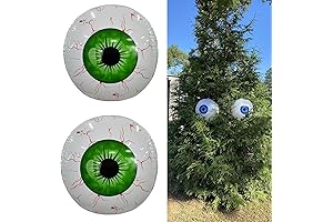 Halloween Inflatable Eyeballs, 2 Pack 1.8ft Inflatable Eyeball Orbs Halloween Decorations