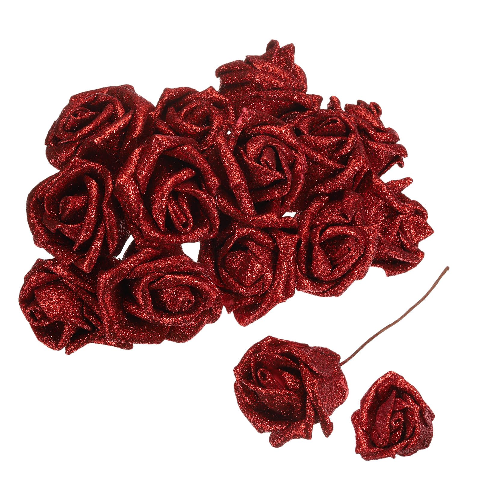 QUARKZMAN 50pz Rose Luccicanti Fiori Artificiali per Matrimoni Feste Uffici