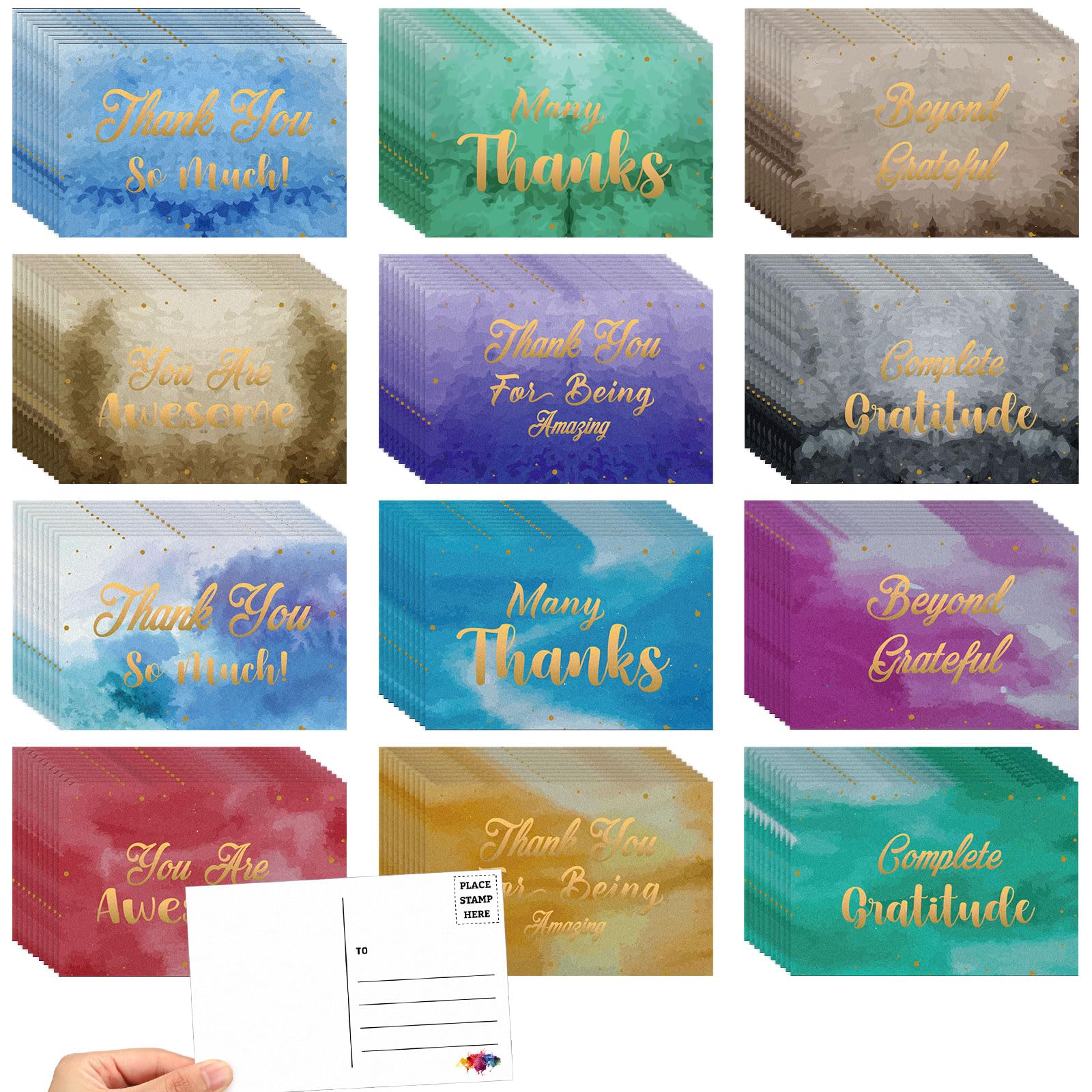Kosiz 120 Pcs Many Thanks Cards Bulk 4 x 6 Inch
