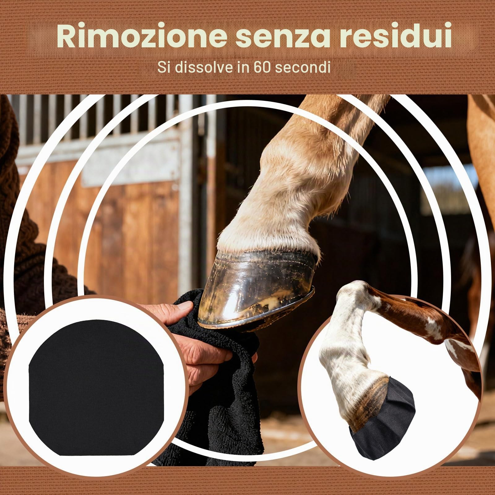 24 nastri per zoccoli, forti avvolgimenti appiccicosi per cavalli, traspiranti e impermeabili, per il trattamento di ferite di zoccoli, protezione per lo zoccolo (24)
