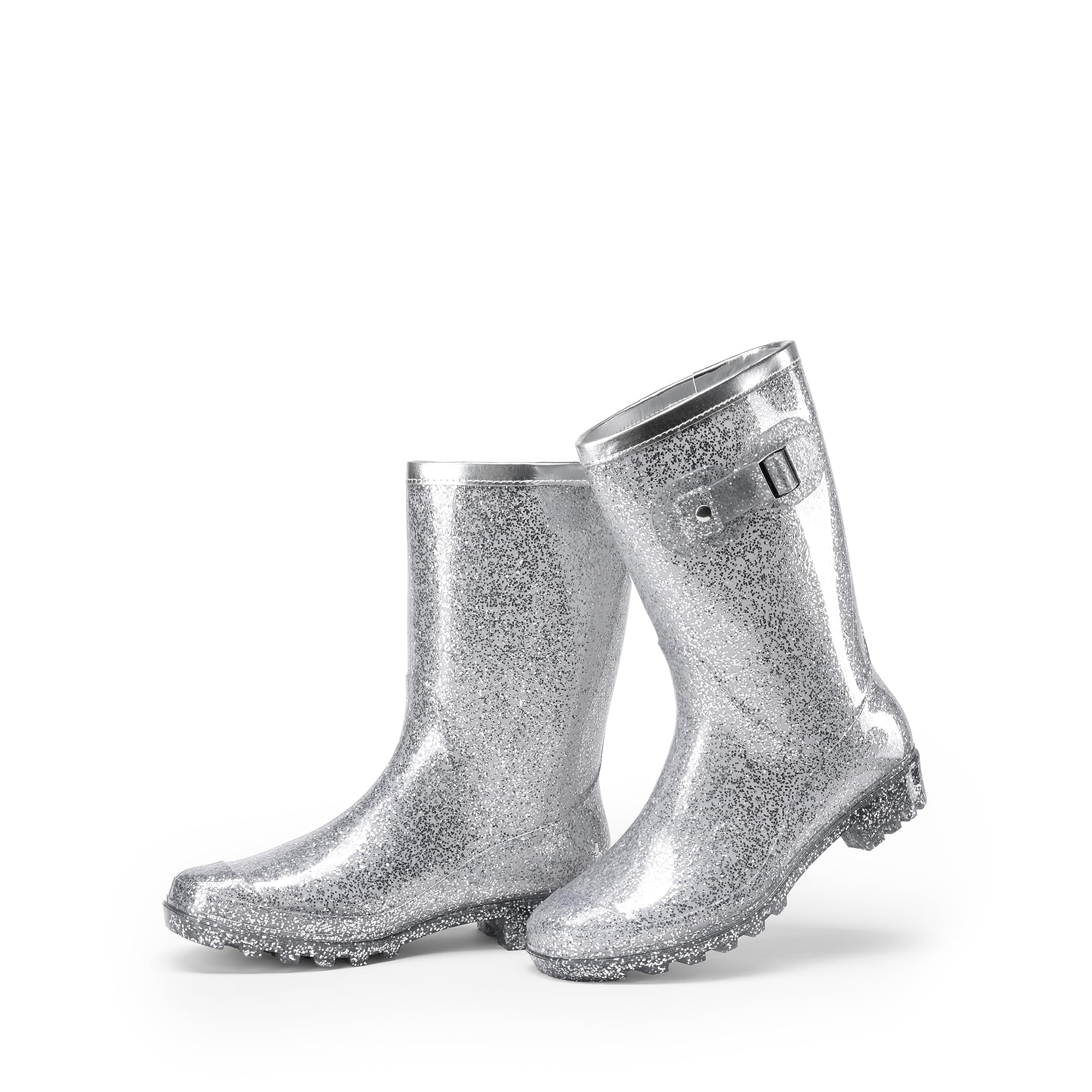 DREAM PAIRS Bottes de Pluie Mi-Mollet sans Couture pour Femmes Imperméables Bottes Wellington Antidérapantes et Confortables DWEMRB2507