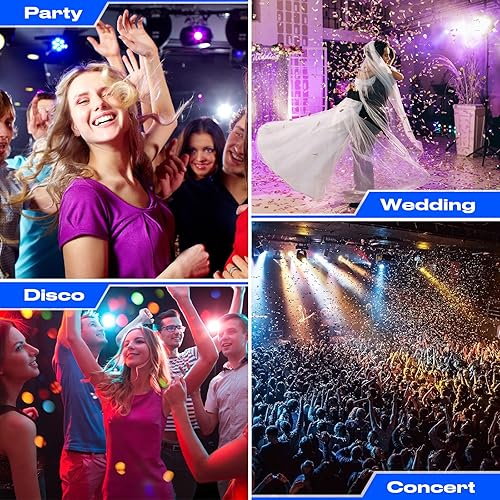 Miniatura 3 de UKing Luz de cabeza móvil de 60 W luces LED RGBW con sonido activado y controlador DMX para bodas fiestas iglesia espectáculo en vivo discoteca