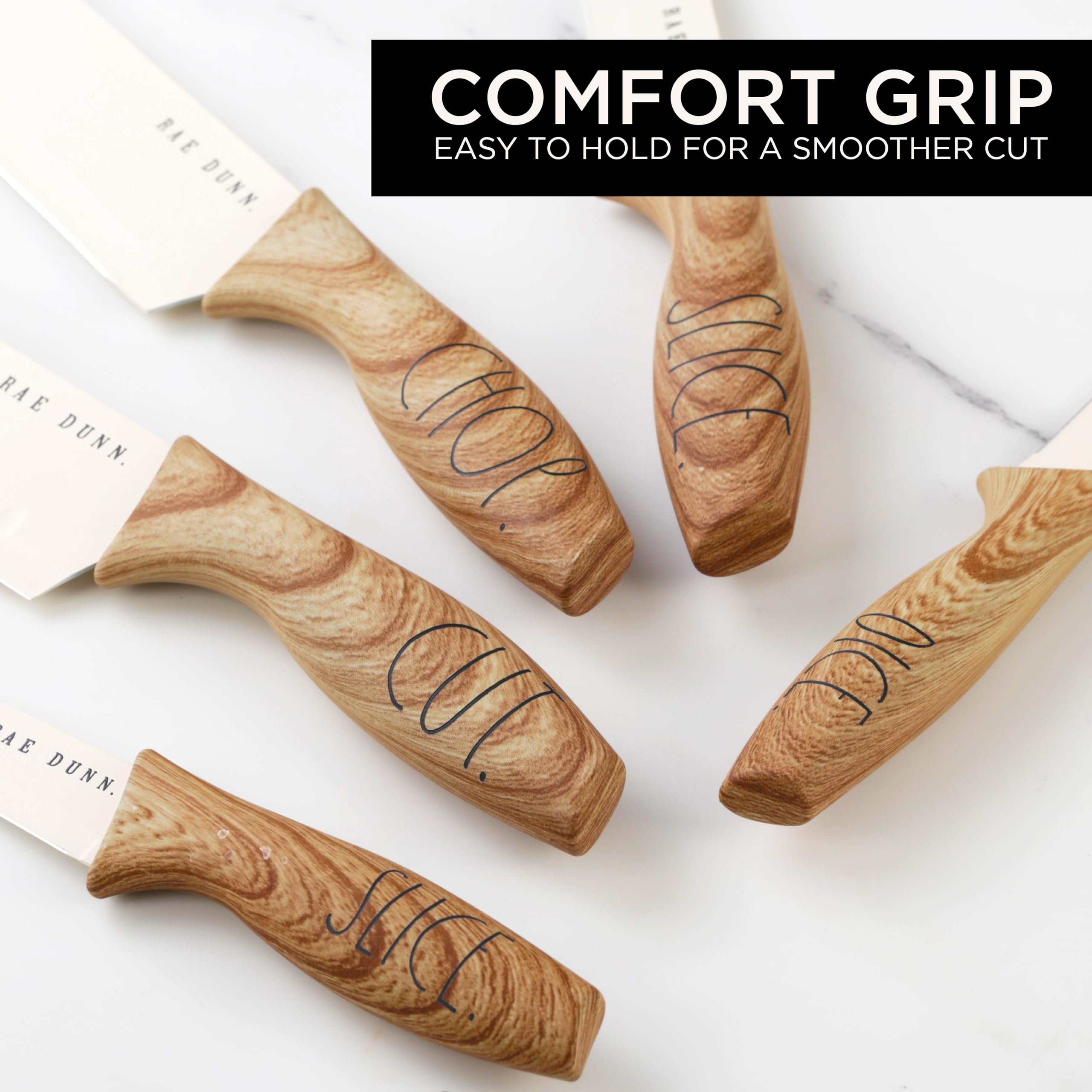 Amazon.com: Rae Dunn 7PCS Knife Set with Block for kitchen