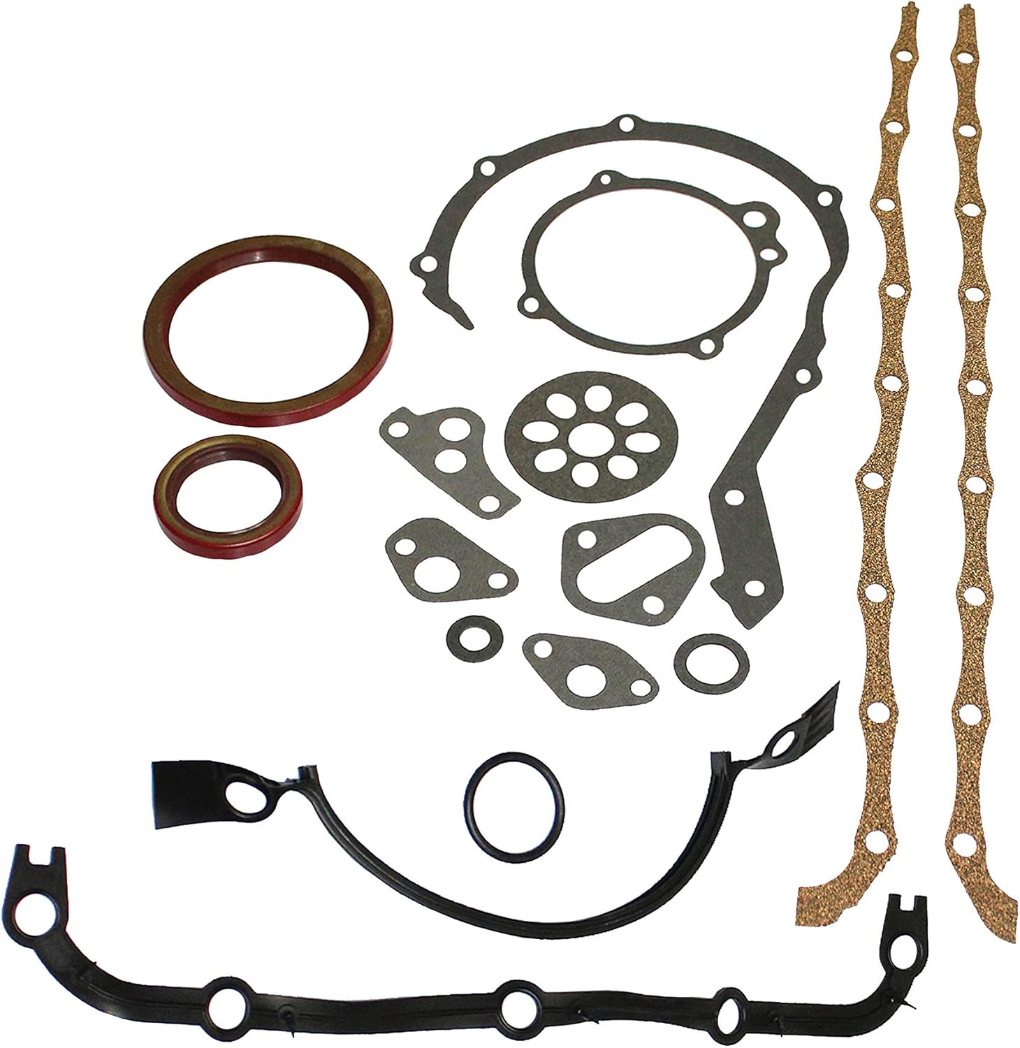 DNJ LGS4105 Lower Gasket Set for 1968-1985 Ford Bronco, Country Sedan, Custom 3.9L-4.9L L6 12V OHV 3933cc