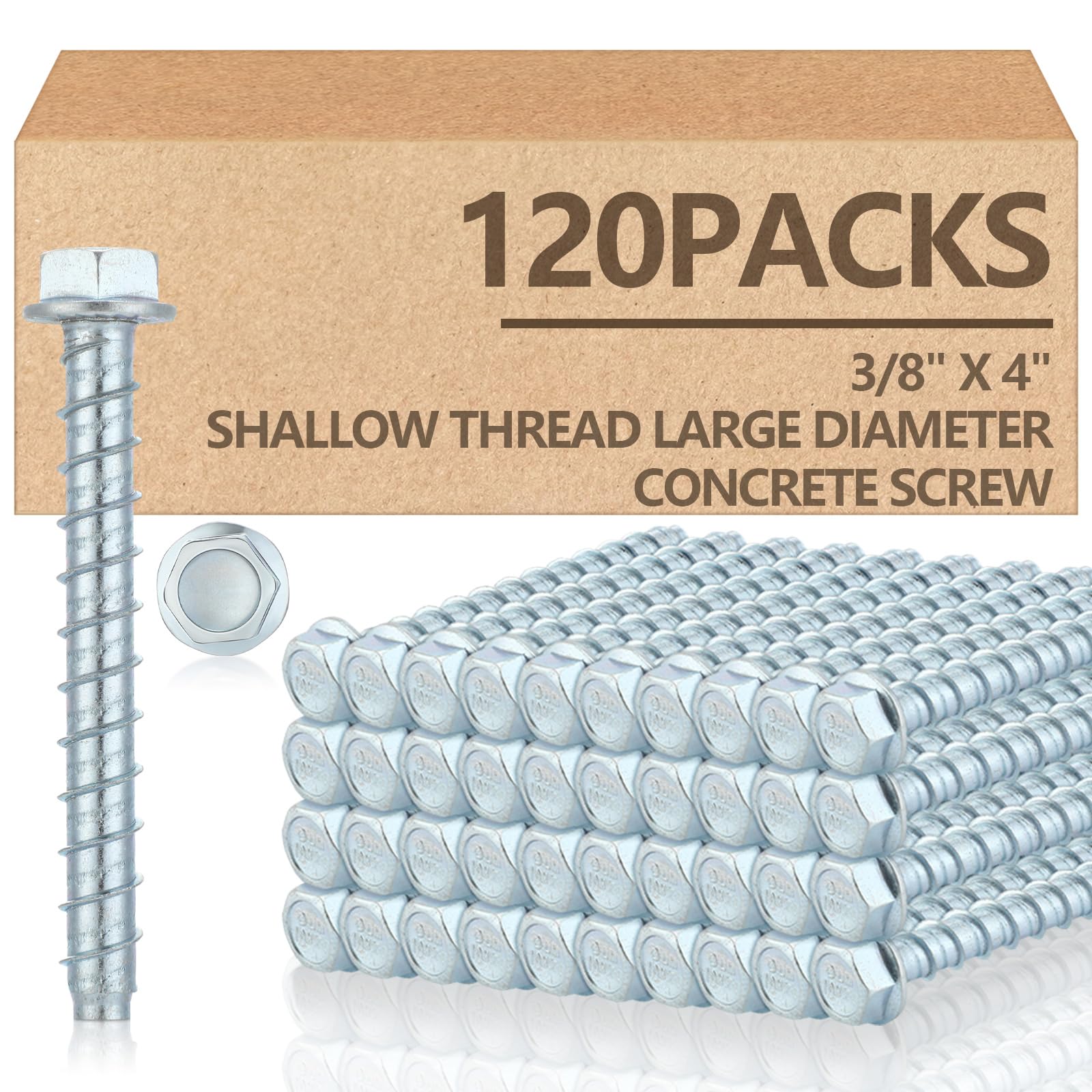 Concrete Anchors & Screws - 50 Pack -24 Concrete Anchors & Screws - 50 Pack -24