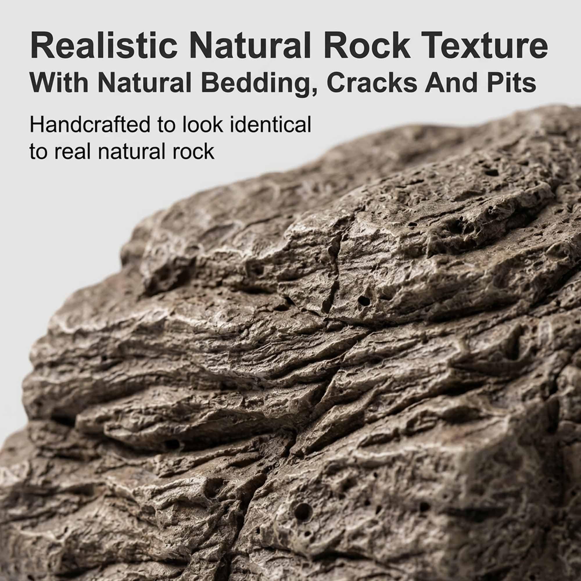 Roca paisajística Artificial, Rocas de imitación de Espuma de Poliuretano Ligera | Roca decorativa; ideal para jardines, acuarios, plantas de interior y paisajismo exterior(32x25x17cm)