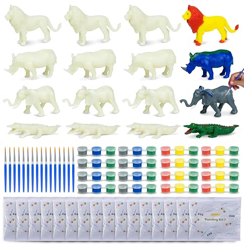 BONNYCO Pack Animales Selva para Pintar, Regalos Cumpleaños Niños Colegio