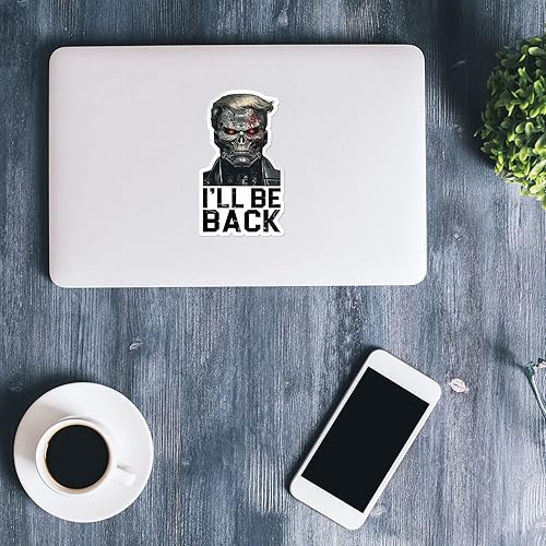 Miniatura 3 de Trump Trumpinator I Will Be Back Bumper Sticker | Car Decor, Laptop Computer, Water Bottle, Wall, Window Waterproof Vinyl Decal | Size - 6'' Longer