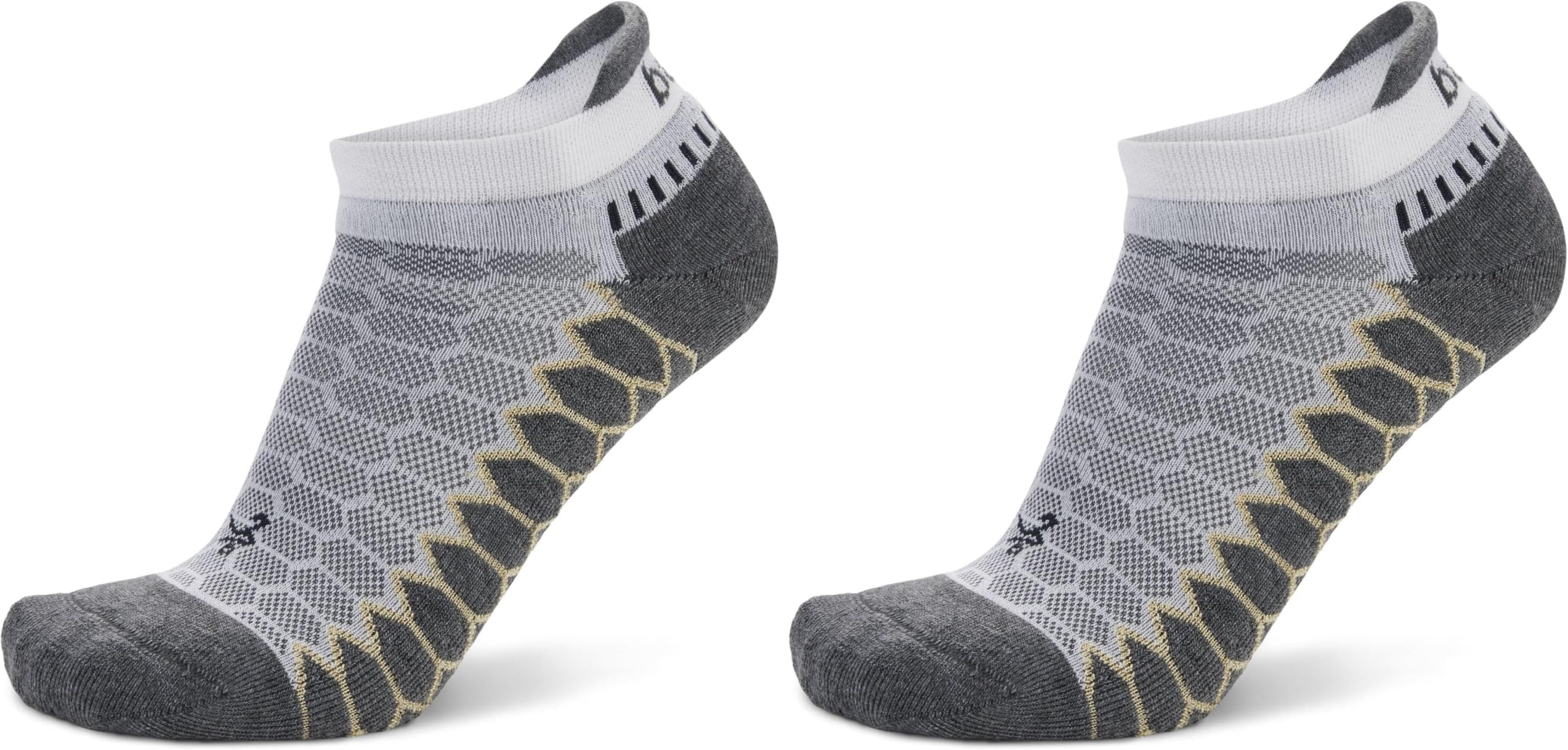 Silver Antimicrobial No-Show Compression-Fit Running Socks for Men and Women (1 Pair)