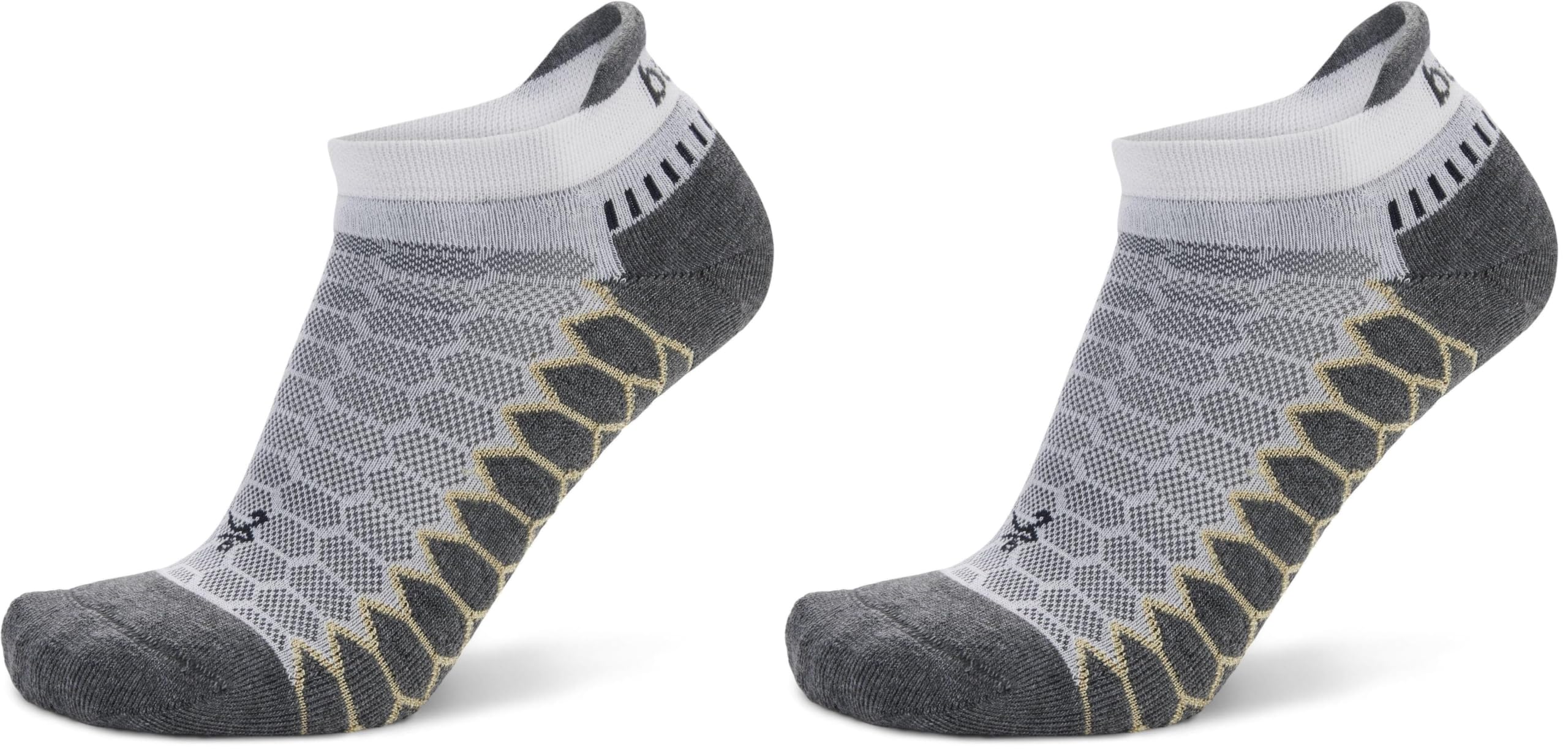 Silver Antimicrobial No-Show Compression-Fit Running Socks for Men and Women (1 Pair)