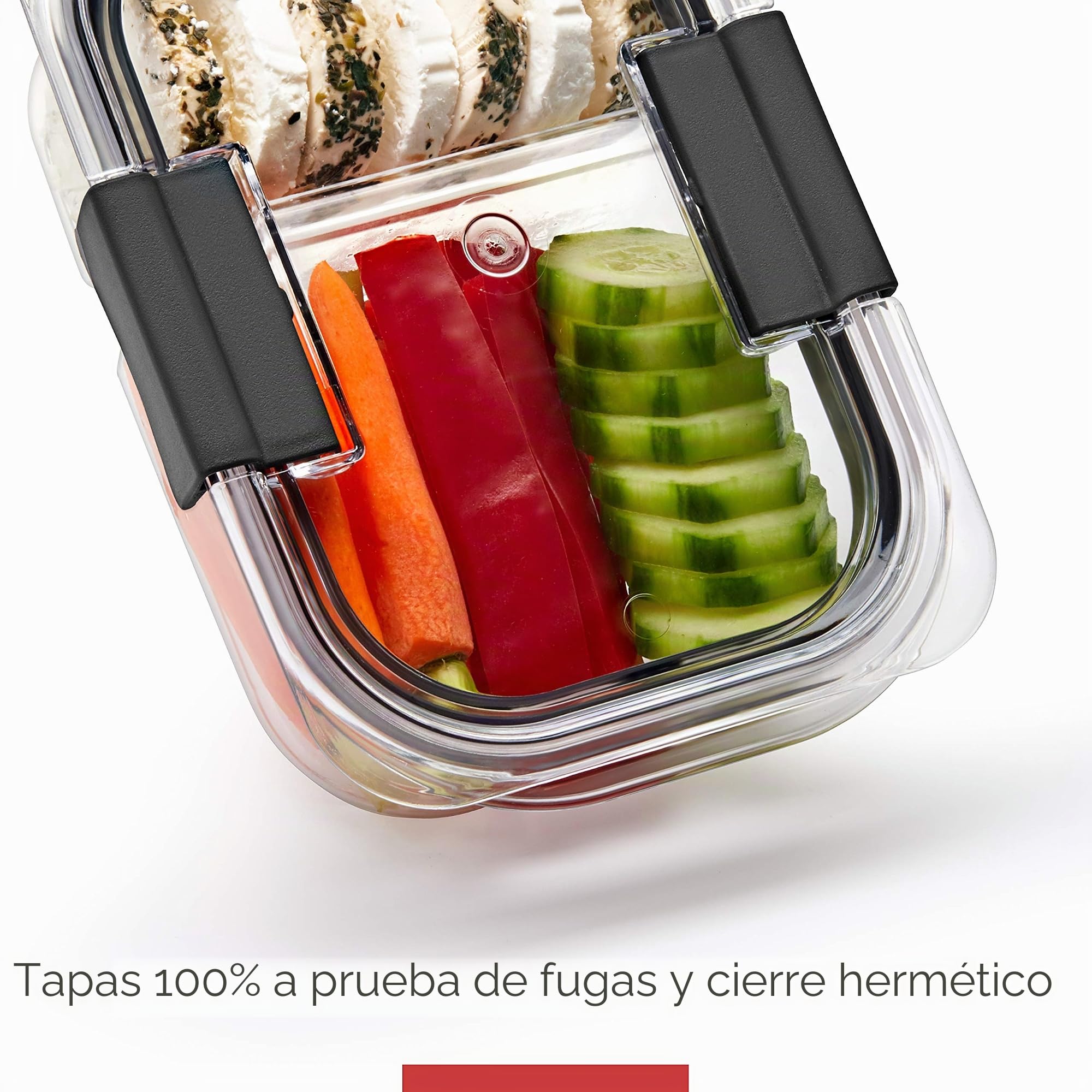 Rubbermaid Brilliance Meal Prep Containers, 2-Compartment Food Storage Containers, 2.85 Cup