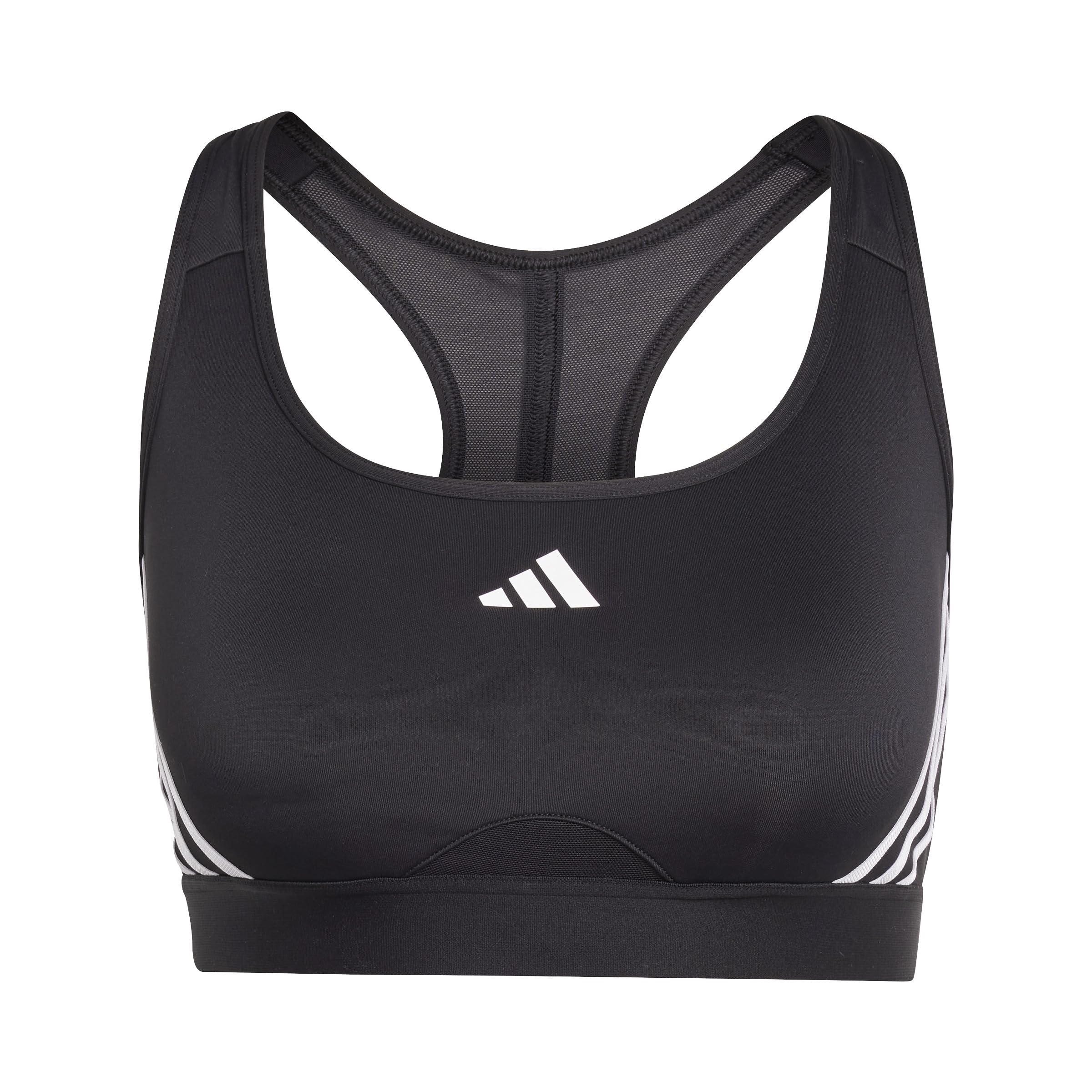 Adidas Powerreact Training Medium-Support 3-Stripes Bra Reggiseno Sportivo Donna (Pacco da 1)