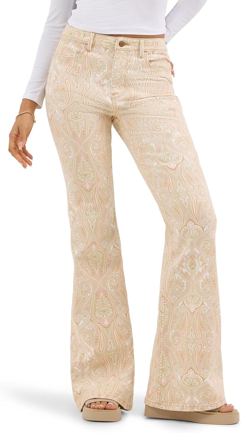 Wrangler Womens Women’s High Waisted Fierce Flare Jean