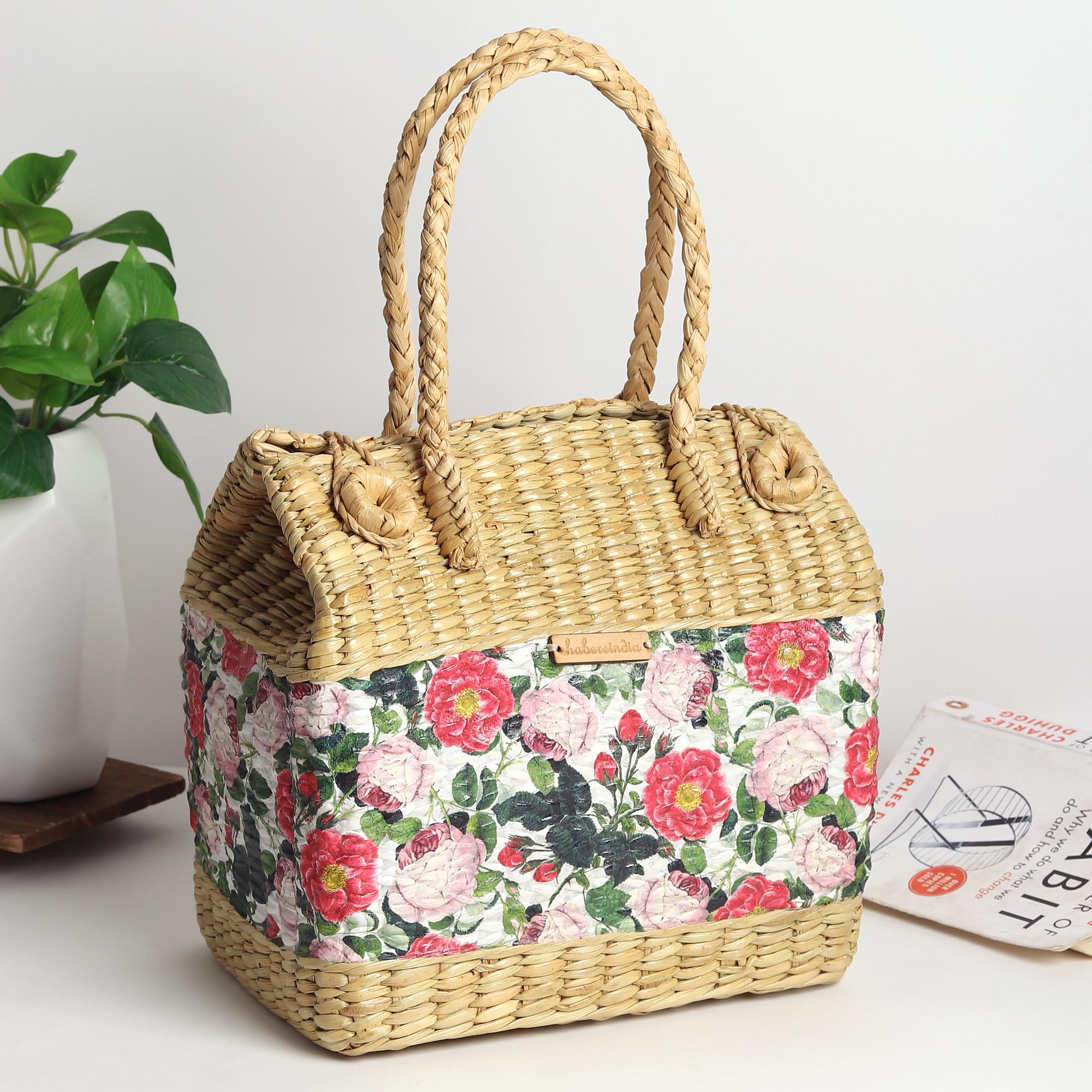 Stylish Seagrass Picnic Basket - FREE SHIPPING -1 Stylish Seagrass Picnic Basket - FREE SHIPPING -1