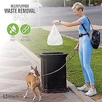 Vista 5 de Bolsas de plástico con asas Simple's para pequeñas empresas, (80 unidades) Bolsas de compras y comestibles muy resistentes, bolsa de camisetas