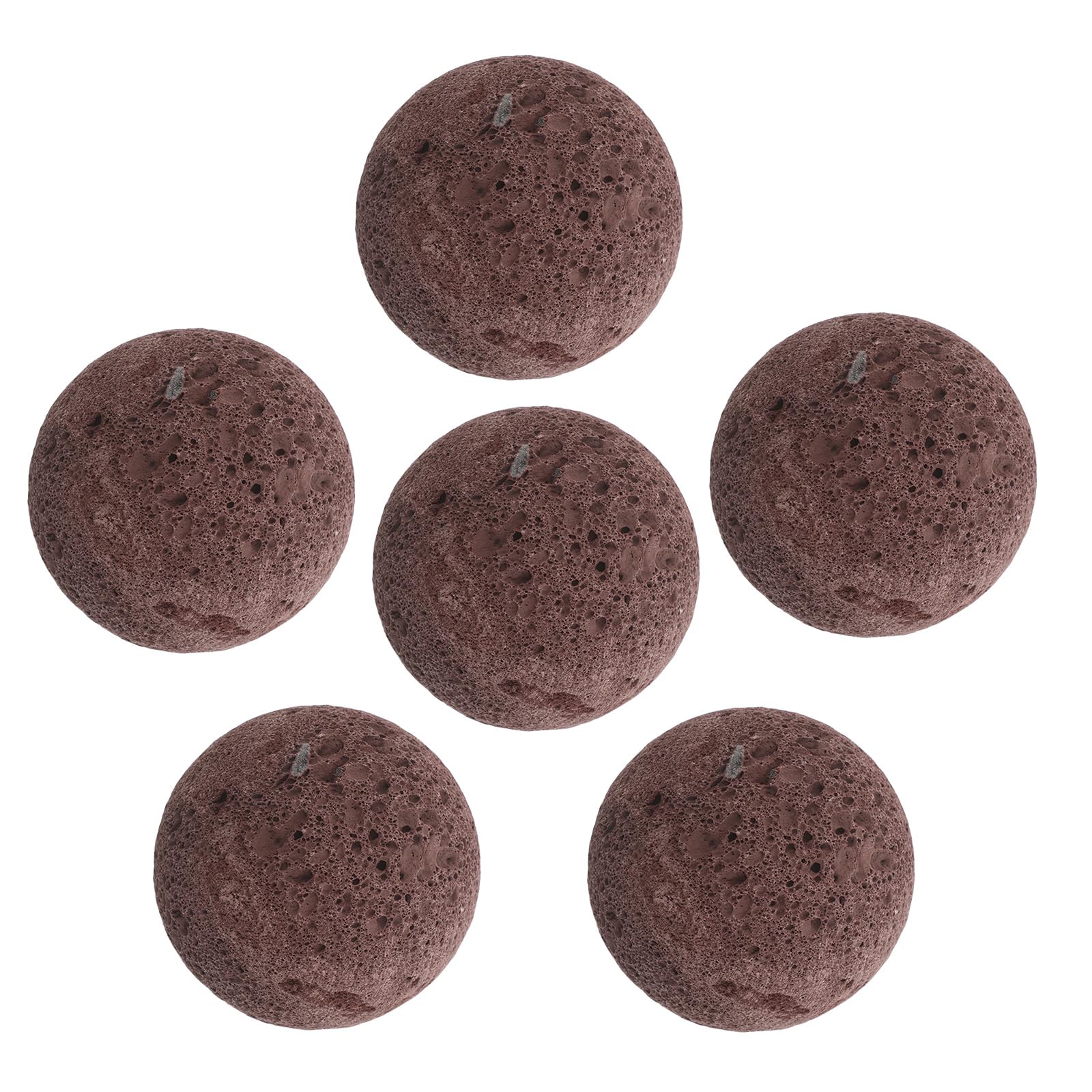 Lavastein Saunasteine 6 Stück Rote 5cm Sauna Ersatzsteine mit Aromatherapie Diffusor für Sauna Aufguss und Dampfbad