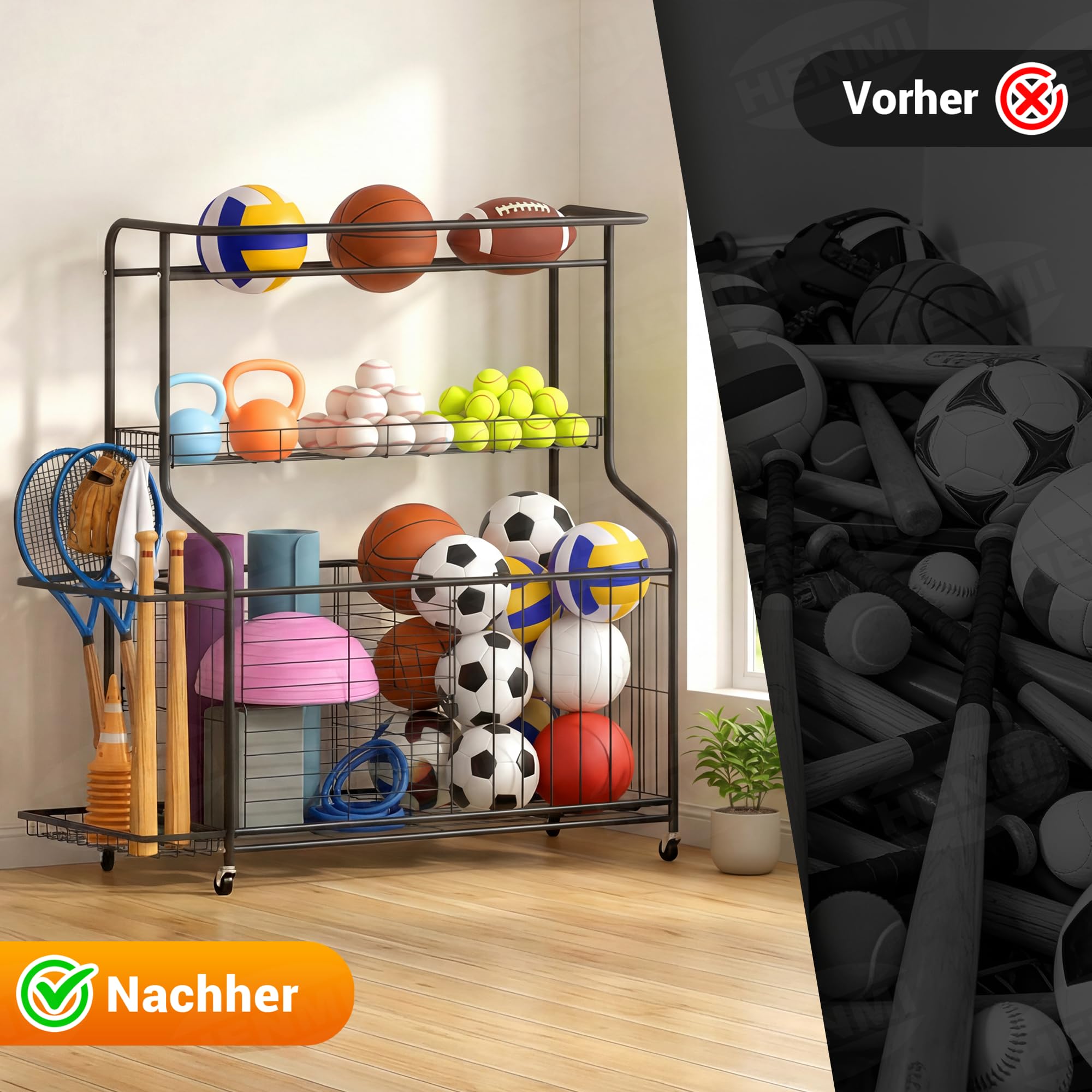 HENMI Garage Organizer für Sportgeräte