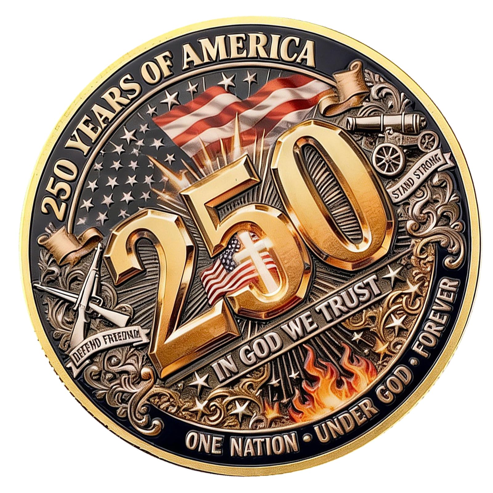 Veltros Patriotic US Martial Challenge Coin 250th Anniversary US Commemoratives Coin Navy Marine Corps Collectibles Gift Patriotic Challenge