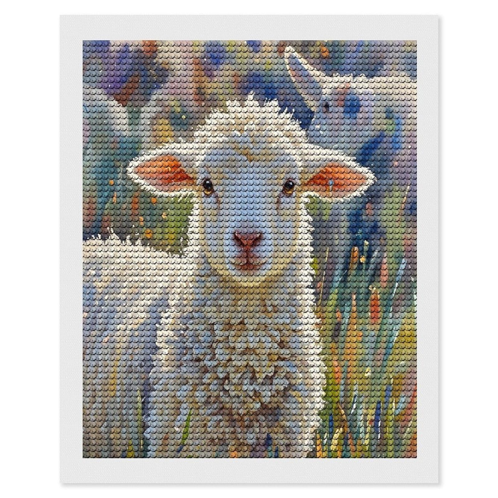 FekiLoot Color Sheep Diamond Painting Kits for Adults Round Paint with Diamonds Pictures Gem Art Painting Kits Personalized Diamond Art Full Drill for Beginners Home Wall Decor