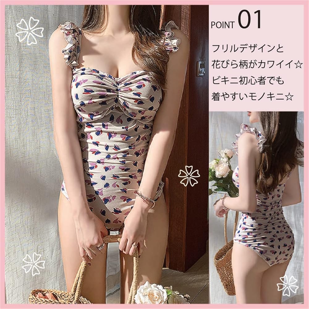 立体フラワー セクシー レディー ワンピース 水着 フリル 立体フラワー セクシー レディー ワンピース 水着 フリル