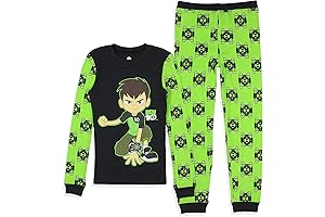 Ben 10 Boys' Cartoon Omnitrix Tossed Print Character Tight Fit Pajama Set